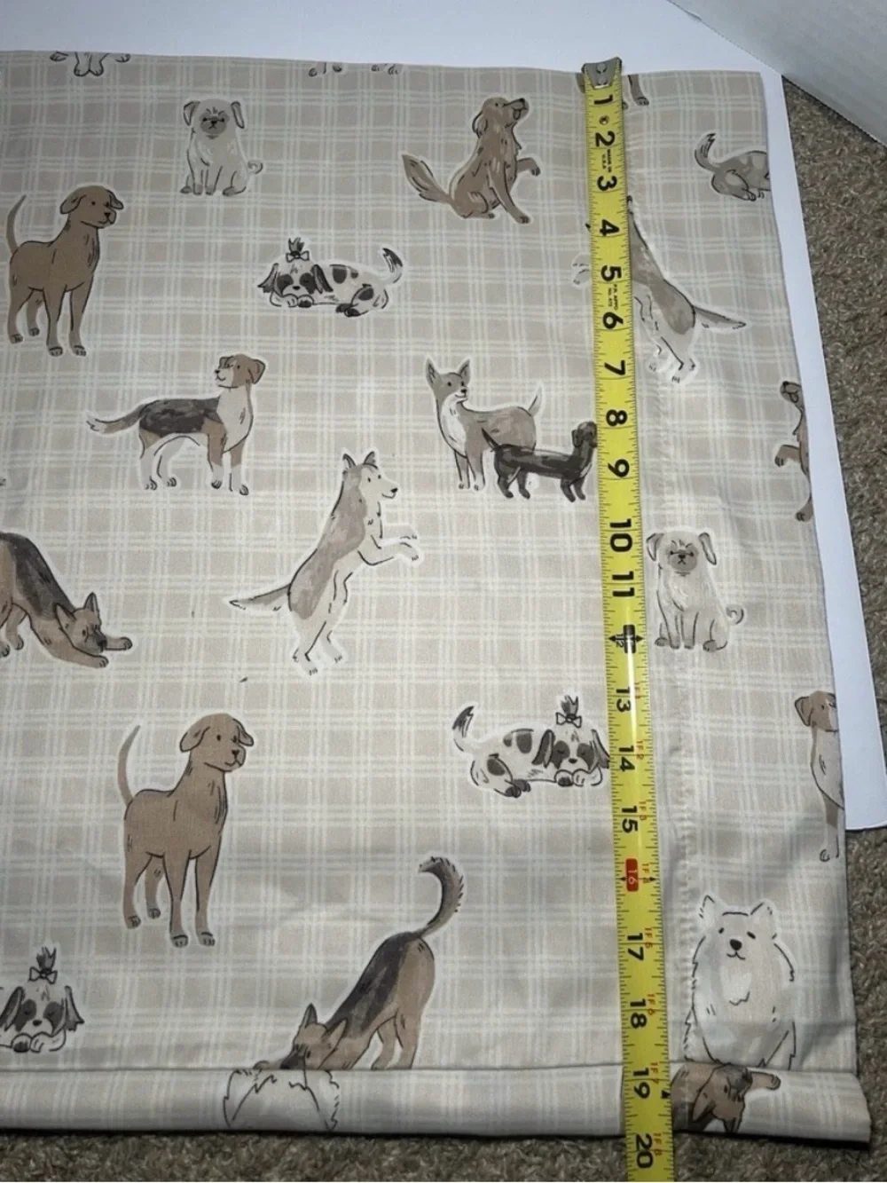 Dog‎ Print Neutral Plaid Pillowcase Cover Dog Lover Woof Dogmom Pups One Case